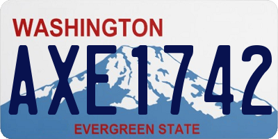WA license plate AXE1742