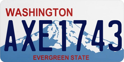 WA license plate AXE1743