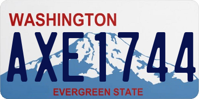 WA license plate AXE1744