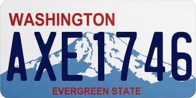 WA license plate AXE1746