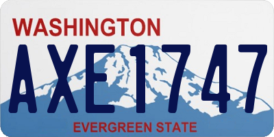 WA license plate AXE1747