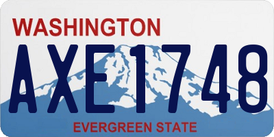 WA license plate AXE1748
