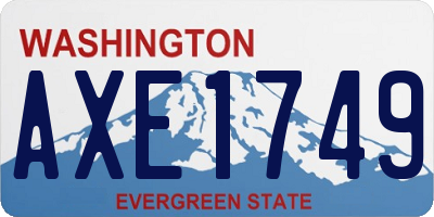 WA license plate AXE1749