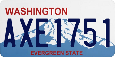 WA license plate AXE1751