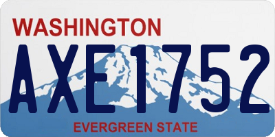 WA license plate AXE1752