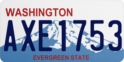 WA license plate AXE1753