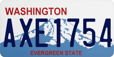 WA license plate AXE1754