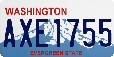WA license plate AXE1755