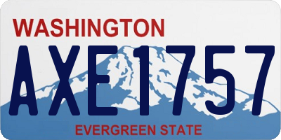 WA license plate AXE1757