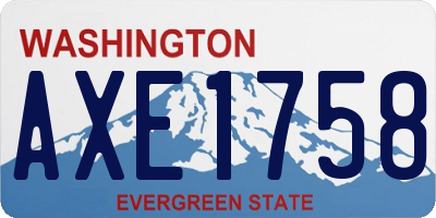 WA license plate AXE1758