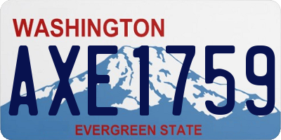 WA license plate AXE1759