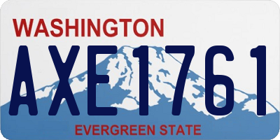 WA license plate AXE1761