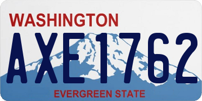 WA license plate AXE1762
