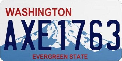 WA license plate AXE1763