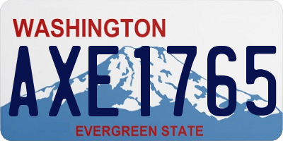 WA license plate AXE1765