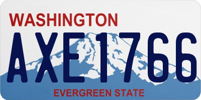 WA license plate AXE1766