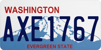 WA license plate AXE1767
