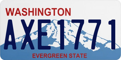 WA license plate AXE1771