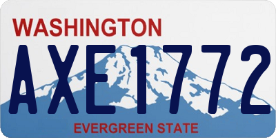 WA license plate AXE1772