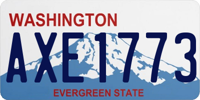 WA license plate AXE1773