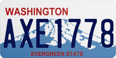 WA license plate AXE1778