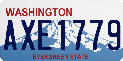 WA license plate AXE1779