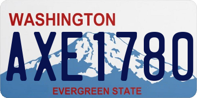 WA license plate AXE1780