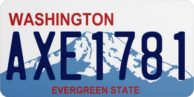 WA license plate AXE1781