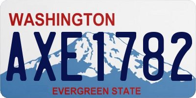 WA license plate AXE1782