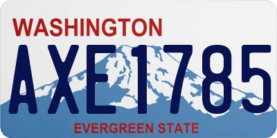 WA license plate AXE1785