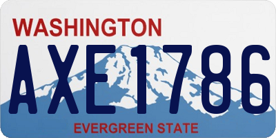 WA license plate AXE1786