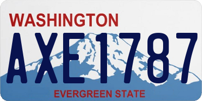 WA license plate AXE1787