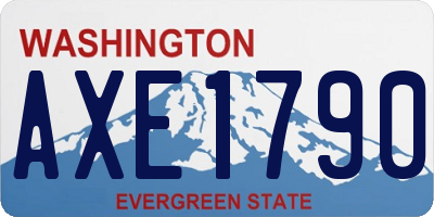WA license plate AXE1790