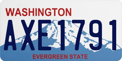 WA license plate AXE1791
