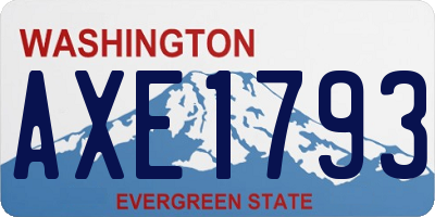 WA license plate AXE1793