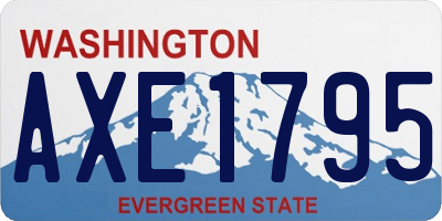 WA license plate AXE1795