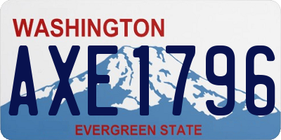WA license plate AXE1796