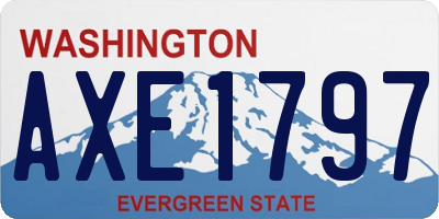 WA license plate AXE1797
