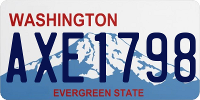 WA license plate AXE1798