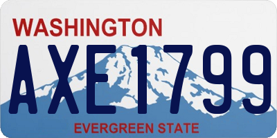 WA license plate AXE1799