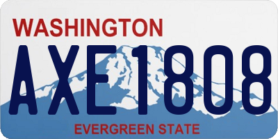 WA license plate AXE1808