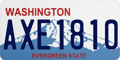 WA license plate AXE1810