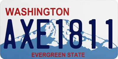 WA license plate AXE1811