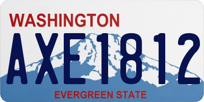 WA license plate AXE1812