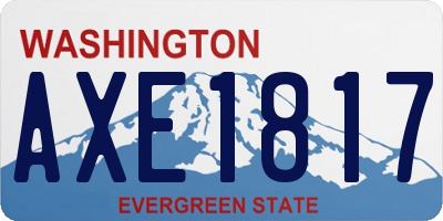 WA license plate AXE1817