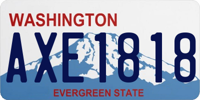 WA license plate AXE1818
