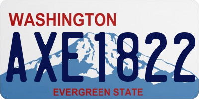 WA license plate AXE1822