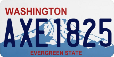 WA license plate AXE1825