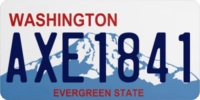 WA license plate AXE1841