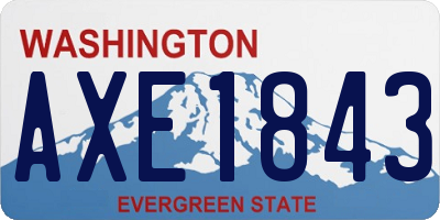 WA license plate AXE1843